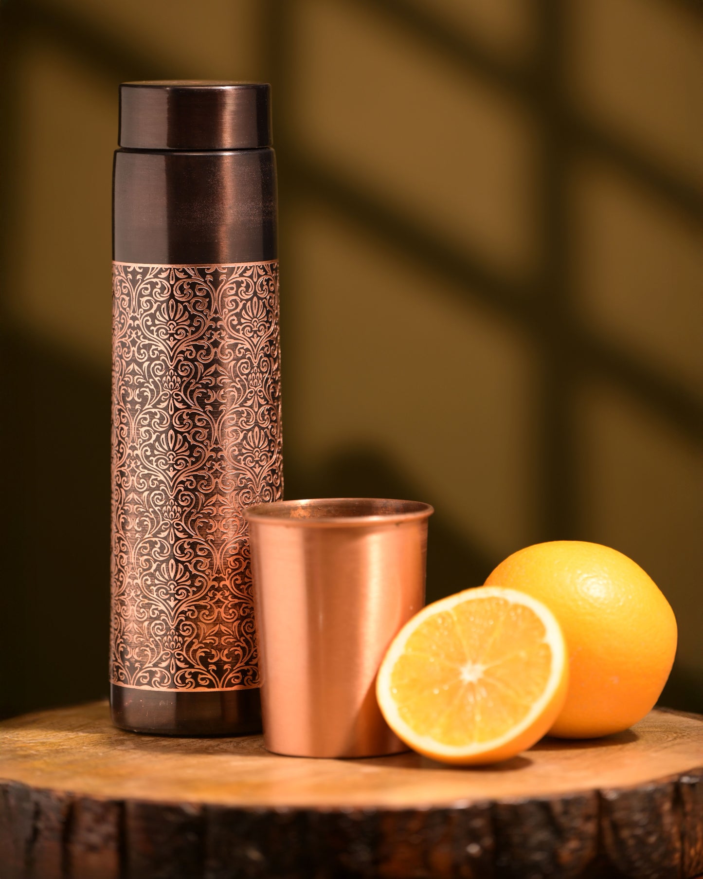 "Kalakriti" Antique Copper Water Bottle - 950 ml BPA Free- Join Free and Leak Proof (Copy)