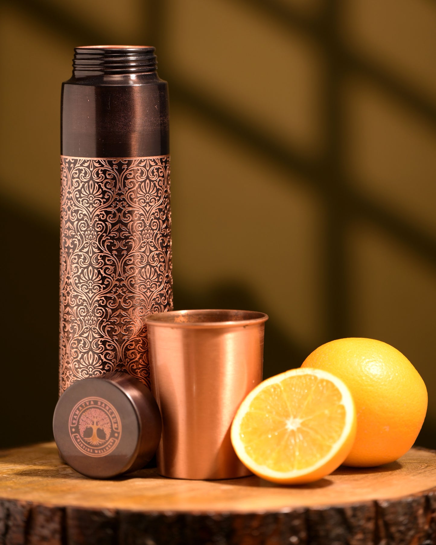 "Kalakriti" Antique Copper Water Bottle - 950 ml BPA Free- Join Free and Leak Proof (Copy)