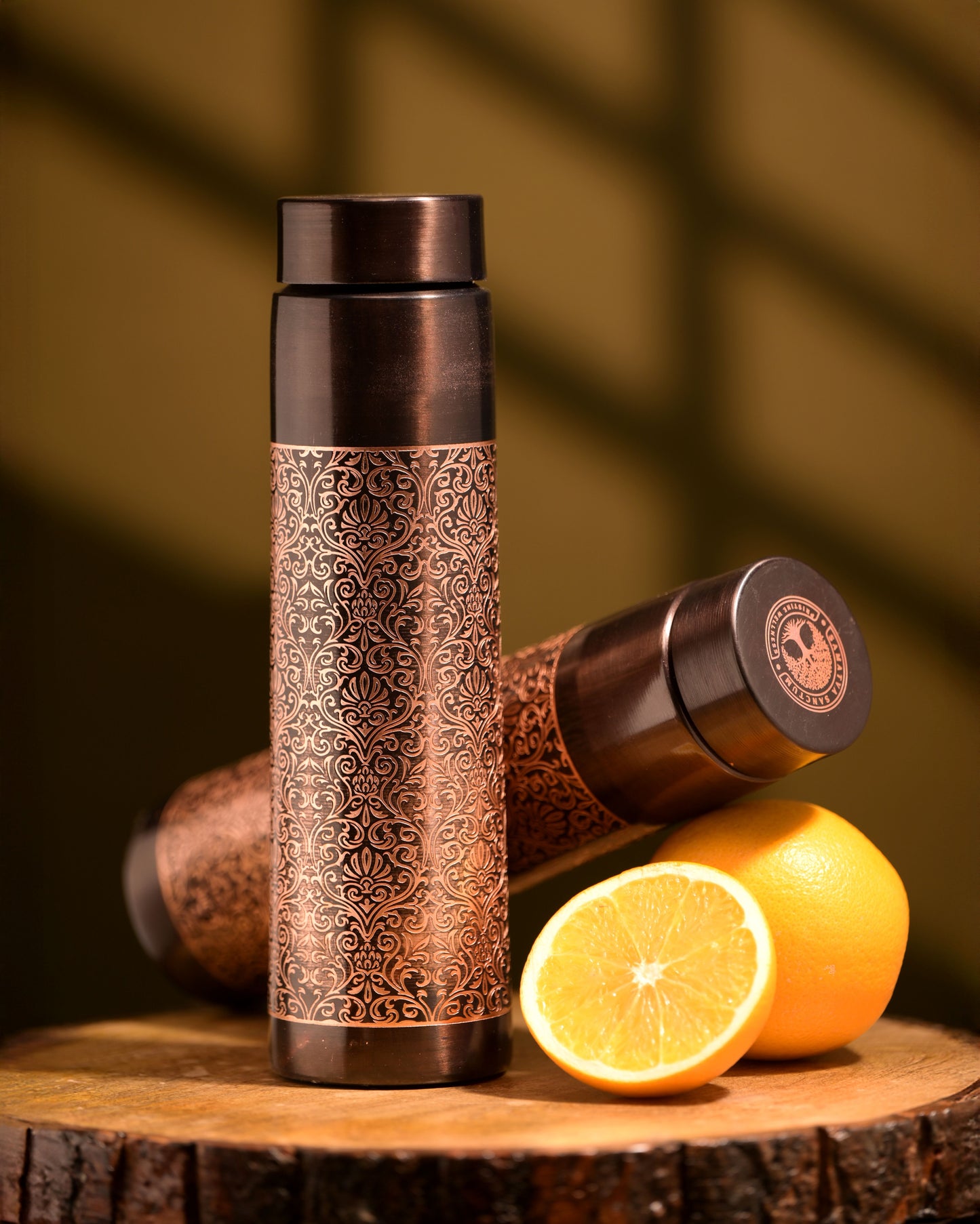 "Kalakriti" Antique Copper Water Bottle - 950 ml BPA Free- Join Free and Leak Proof (Copy)