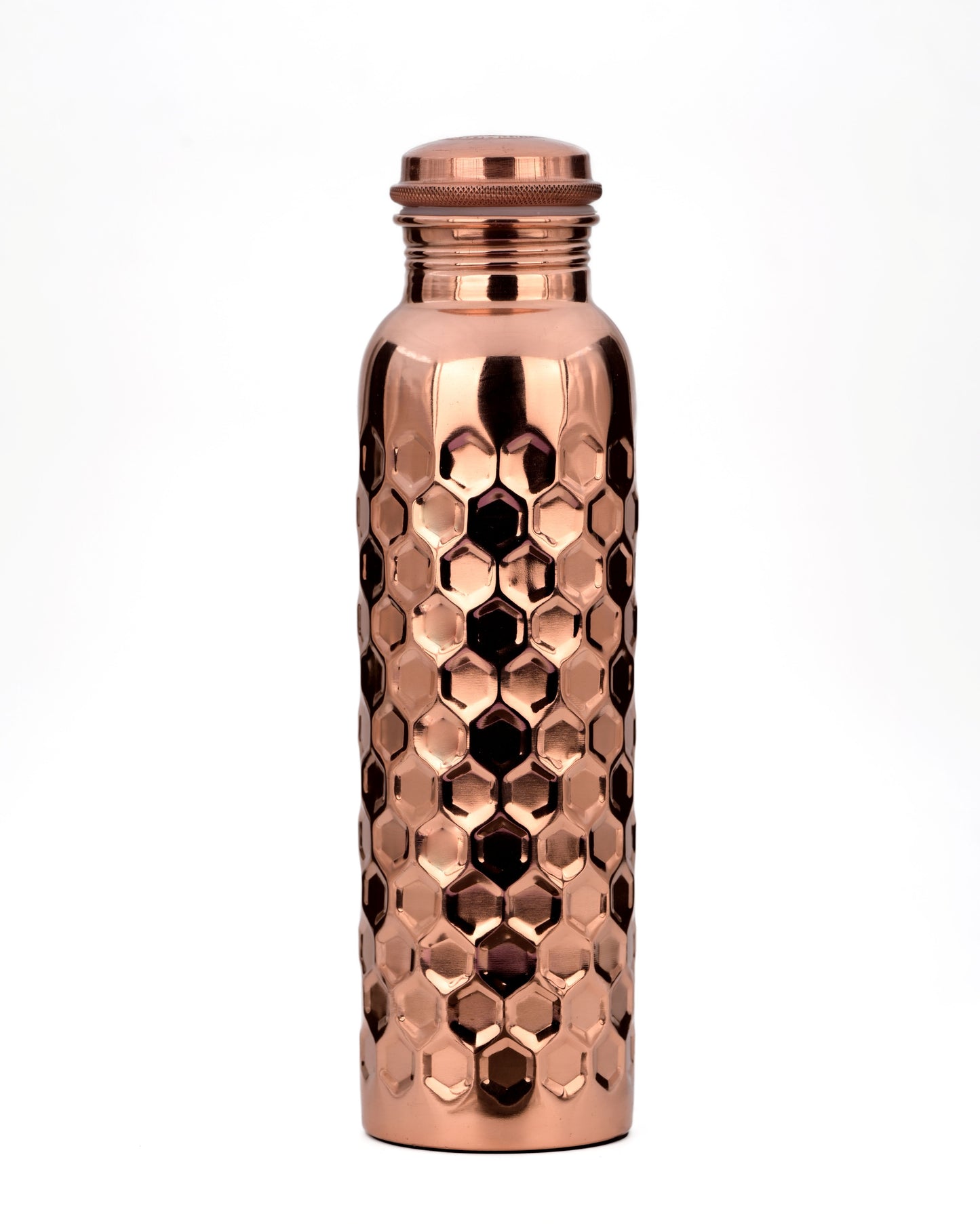 "Ratna" Diamond Copper Water Bottle - 950 ml BPA Free- Join Free and Leak Proof