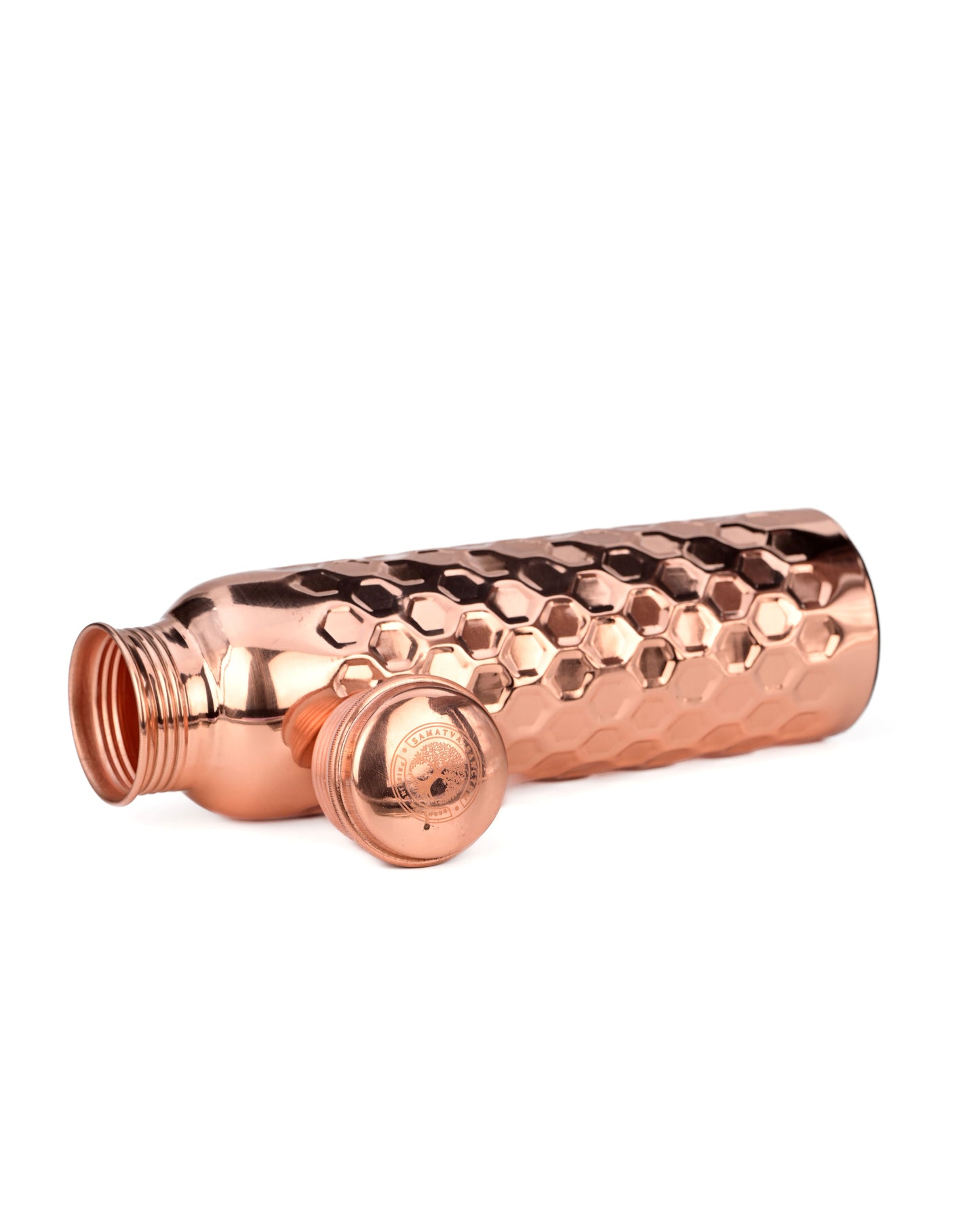 "Ratna" Diamond Copper Water Bottle - 950 ml BPA Free- Join Free and Leak Proof