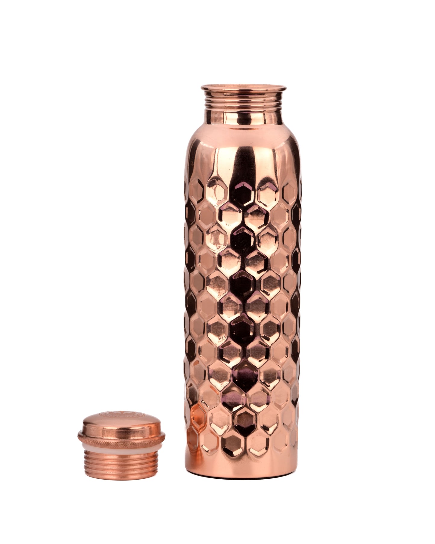 "Ratna" Diamond Copper Water Bottle - 950 ml BPA Free- Join Free and Leak Proof