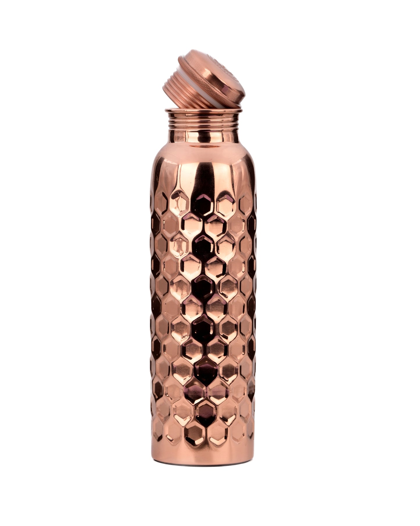 "Ratna" Diamond Copper Water Bottle - 950 ml BPA Free- Join Free and Leak Proof