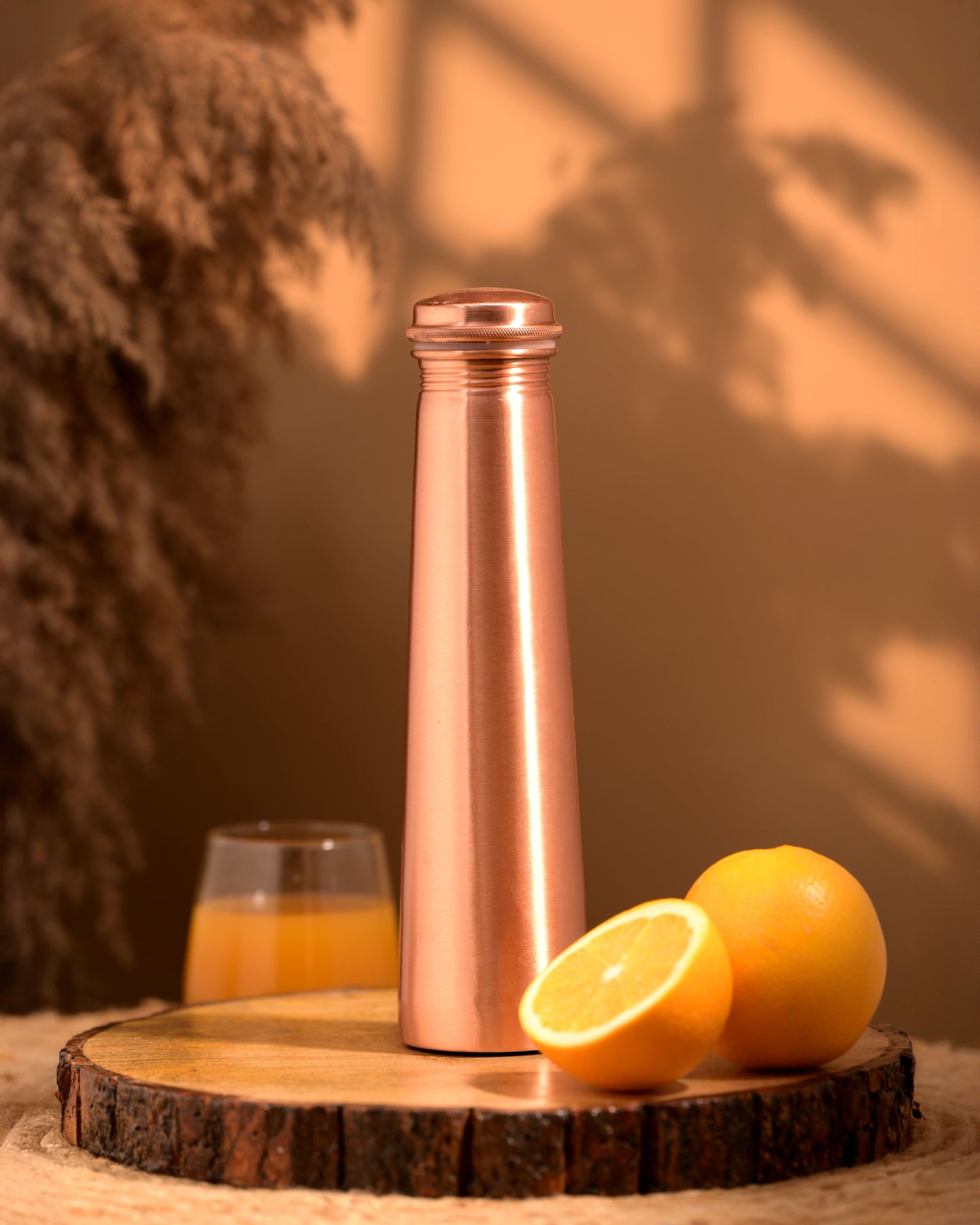"Tamra" Tower Copper Water Bottle - 950 ml BPA Free- Join Free and Leak Proof