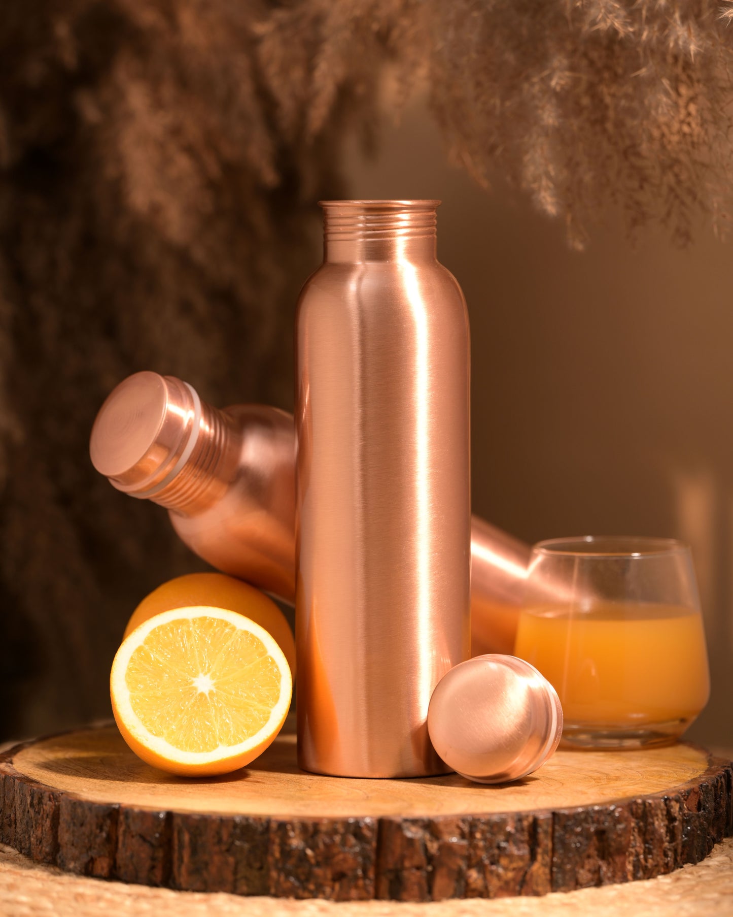 "Jal" Plain Pure Copper Water Bottle - 950 ml BPA Free- Join Free and Leak Proof