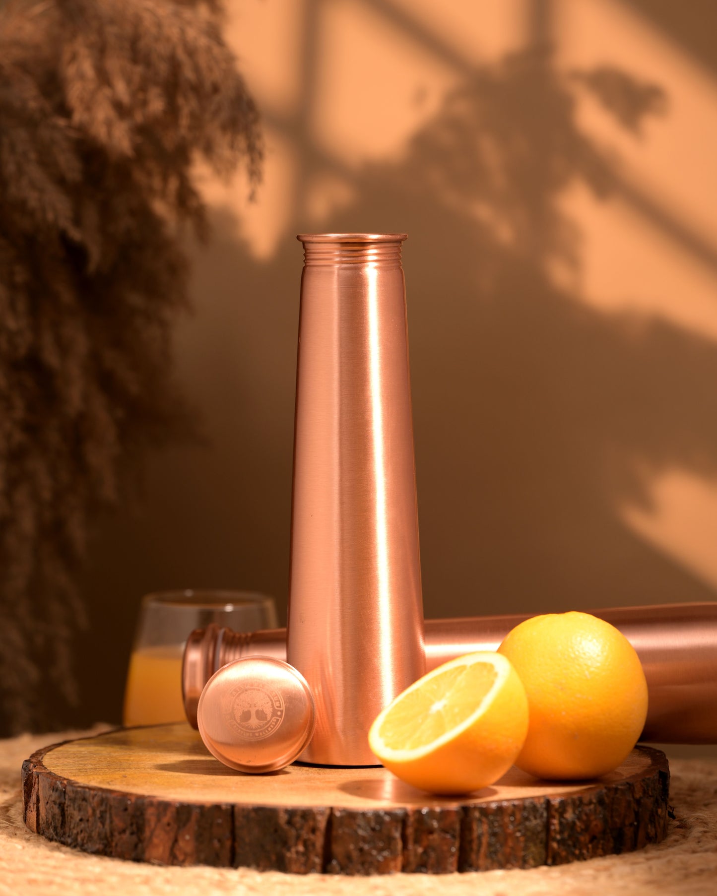 "Tamra" Tower Copper Water Bottle - 950 ml BPA Free- Join Free and Leak Proof